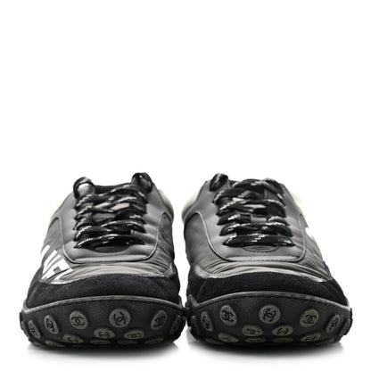 Chanel Calfskin Mesh Lycra Sneakers 40.5 Black 2 of 11