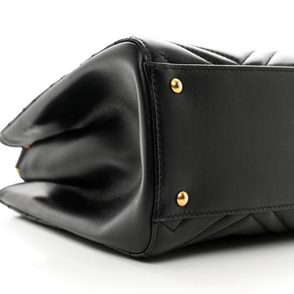 Gucci Calfskin Matelasse Small GG Marmont Tote Black 10 of 12