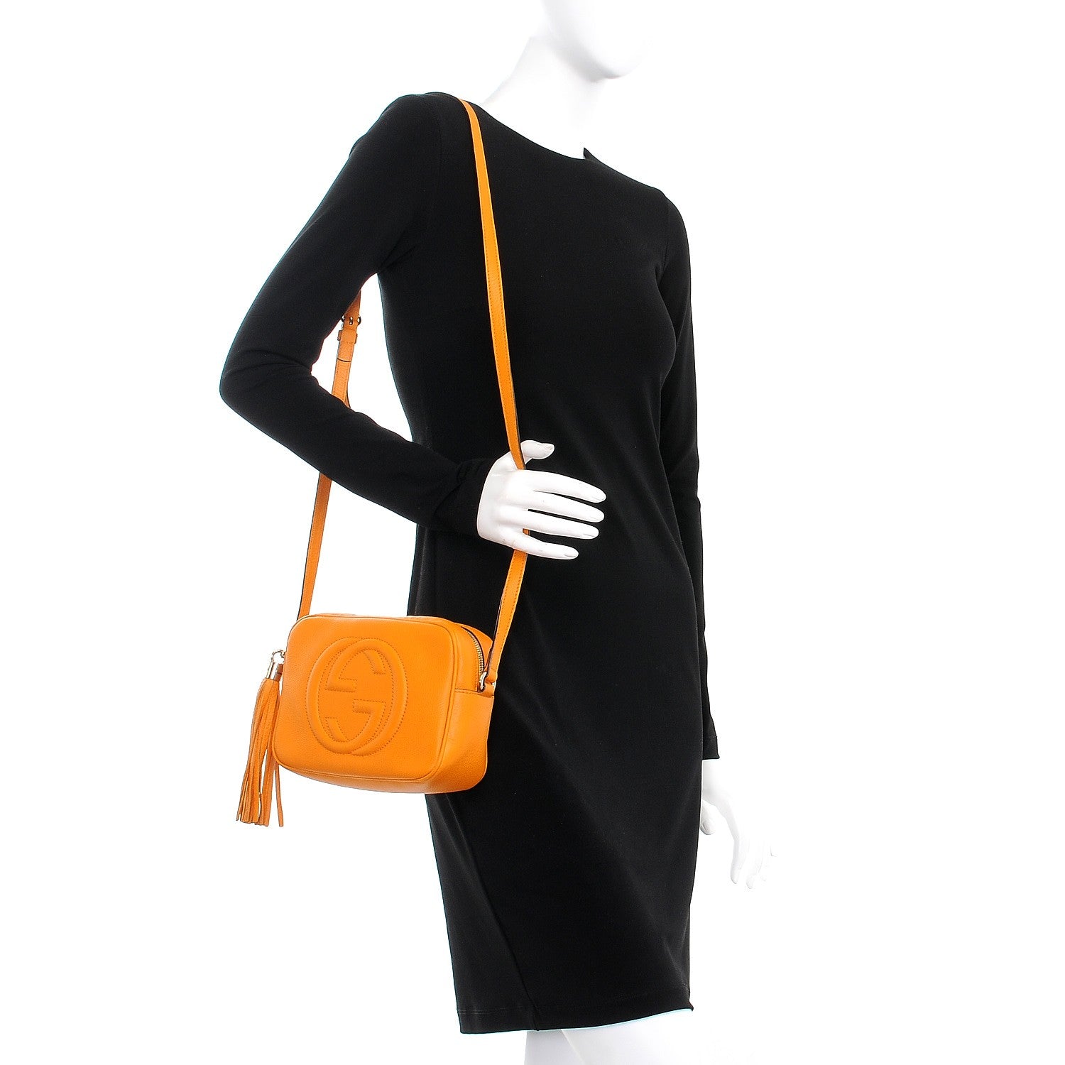 Gucci Pebbled Calfskin Small Soho Disco Bag Curcuma 2 of 8