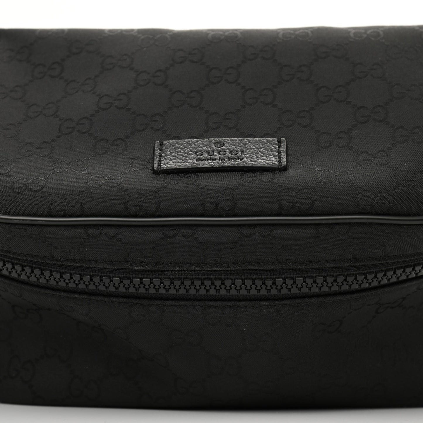 Nylon Monogram Fanny Pack Belt Bag Black
