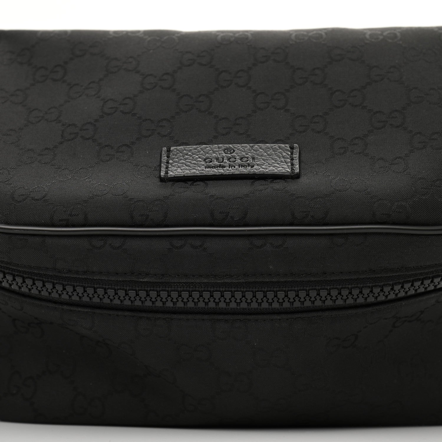 Gucci Nylon Monogram Fanny Pack Belt Bag Black 12 of 12