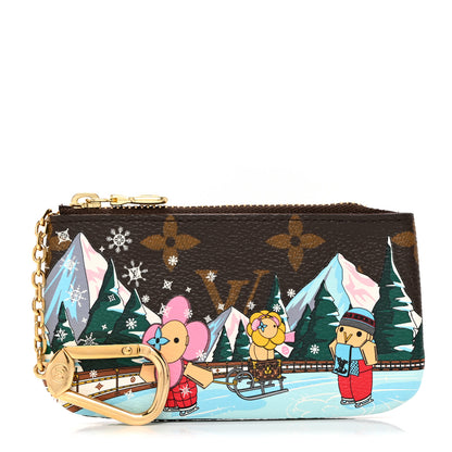 Louis Vuitton Monogram 2023 Christmas Animation Alpine Key Pouch Pink 1 of 8
