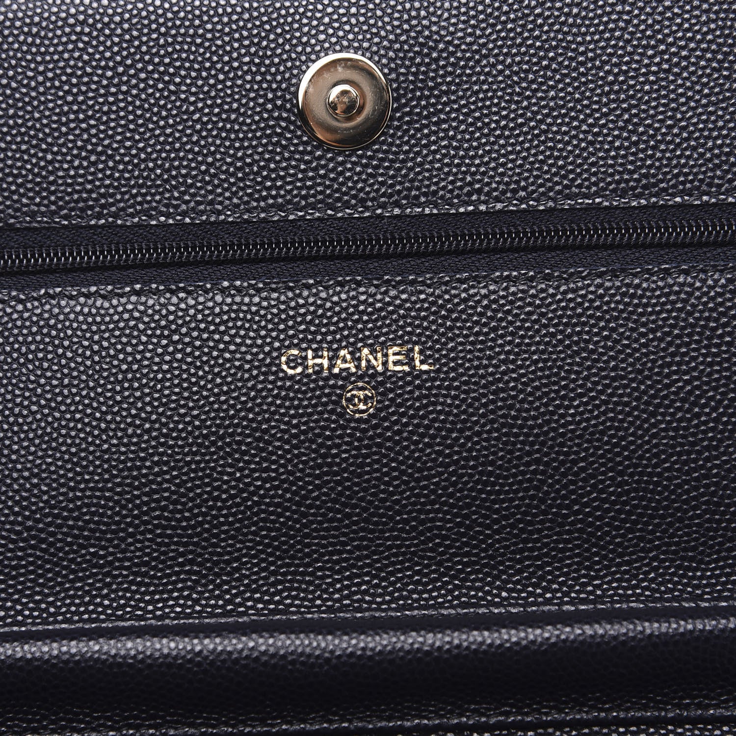 Chanel Caviar Quilted Wallet On Chain WOC Navy Blue 5 of 10