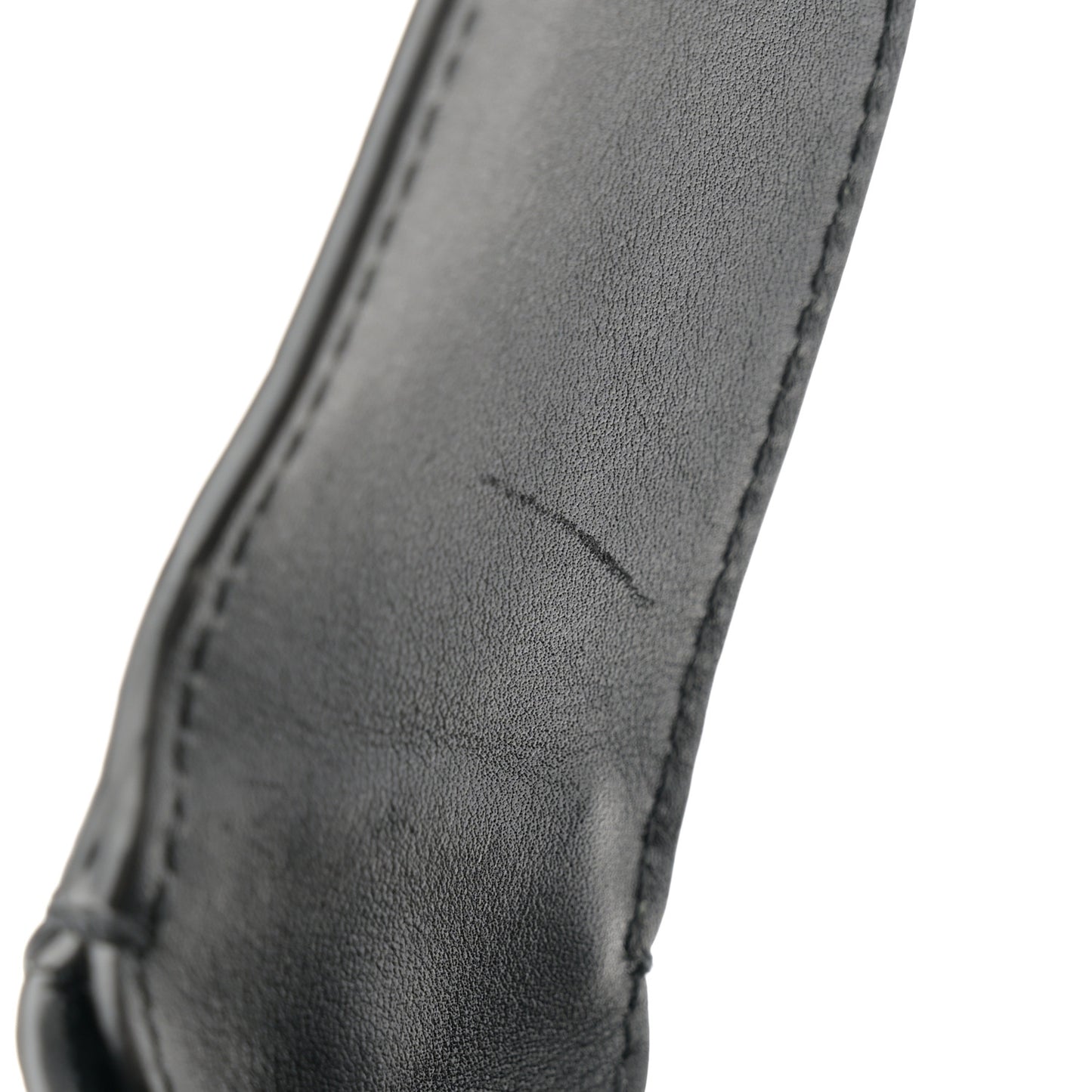Crocodile Embossed Calfskin Medium Paris VII Flat Hobo Black