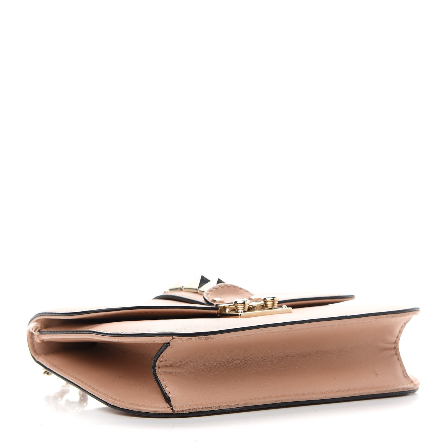 Valentino Garavani Vitello Small Glam Lock Rockstud Flap Skin Sorbet 4 of 12