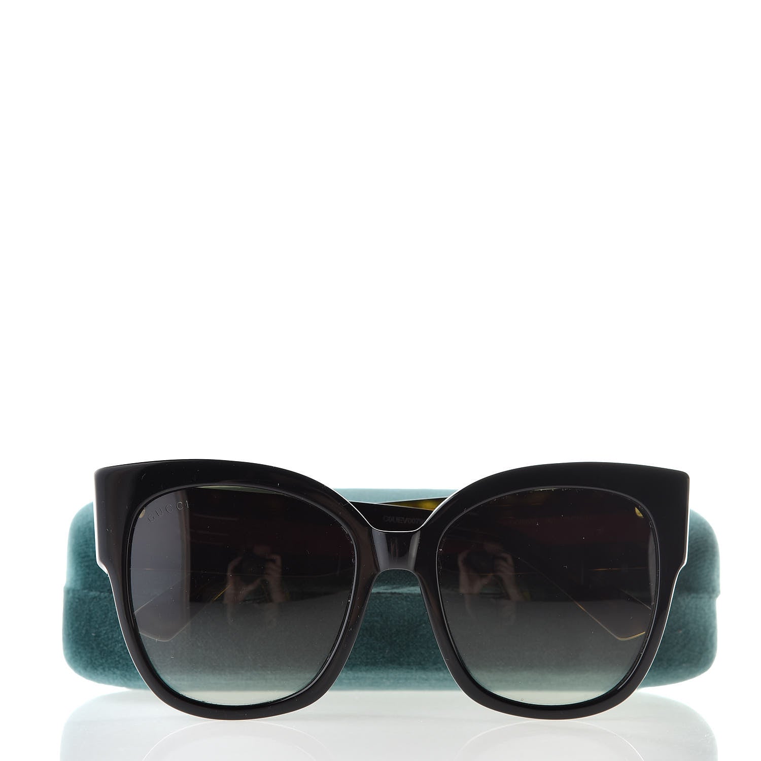 Gucci Acetate Square Frame Web Sunglasses GG0059S Black Tortoise 8 of 8
