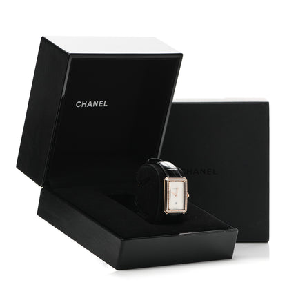 Chanel 18K Beige Gold Alligator Diamond 26.7mm Boy-Friend Quartz Watch 5 of 5