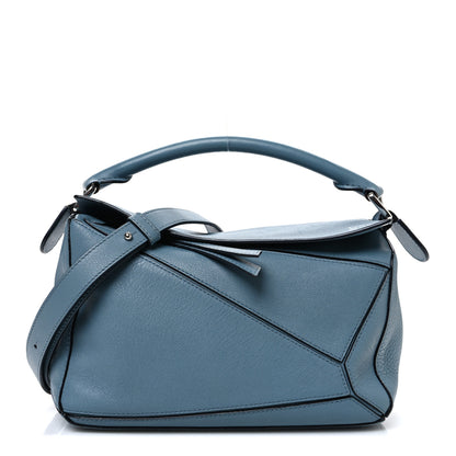 Loewe Calfskin Small Puzzle Bag Stone Blue 1 of 10