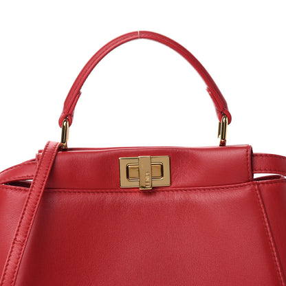 Fendi Nappa Mini Peekaboo Iconic Satchel Fragola 12 of 13