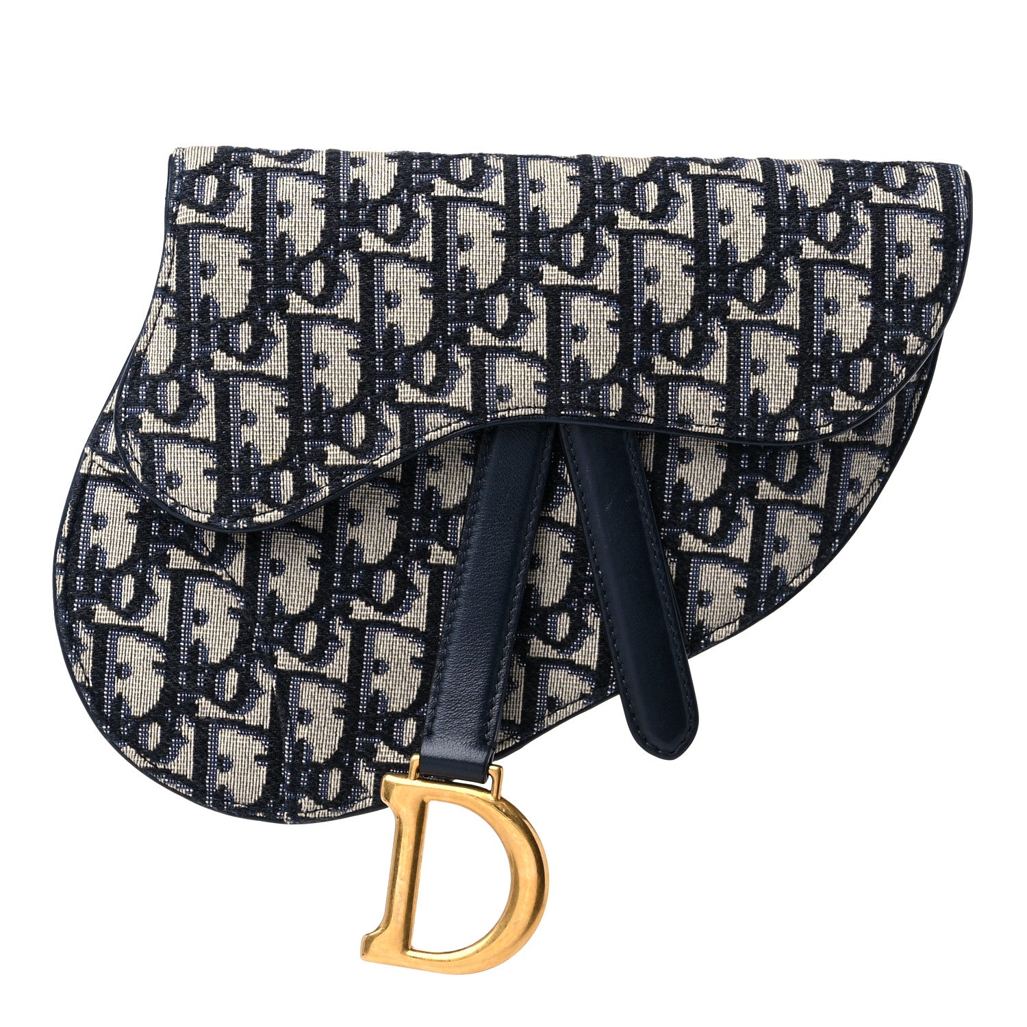 Christian Dior Oblique Saddle Belt Pouch Blue 1 of 11