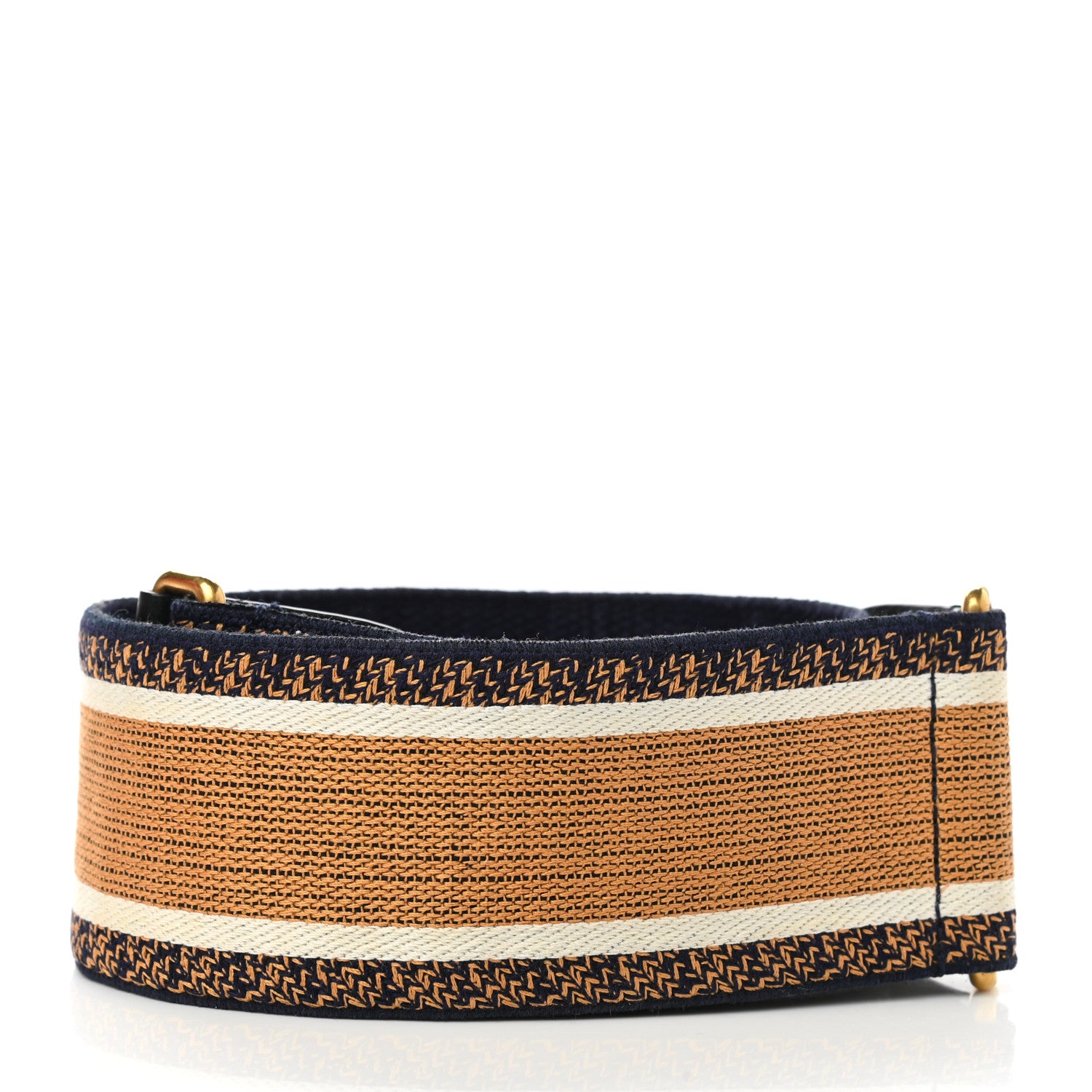 Christian Dior Canvas Embroidered Shoulder Strap Chocolate Multicolor 2 of 7