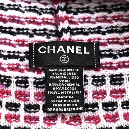 Chanel Cashmere CC Beanie Hat Pink Multicolor 5 of 6