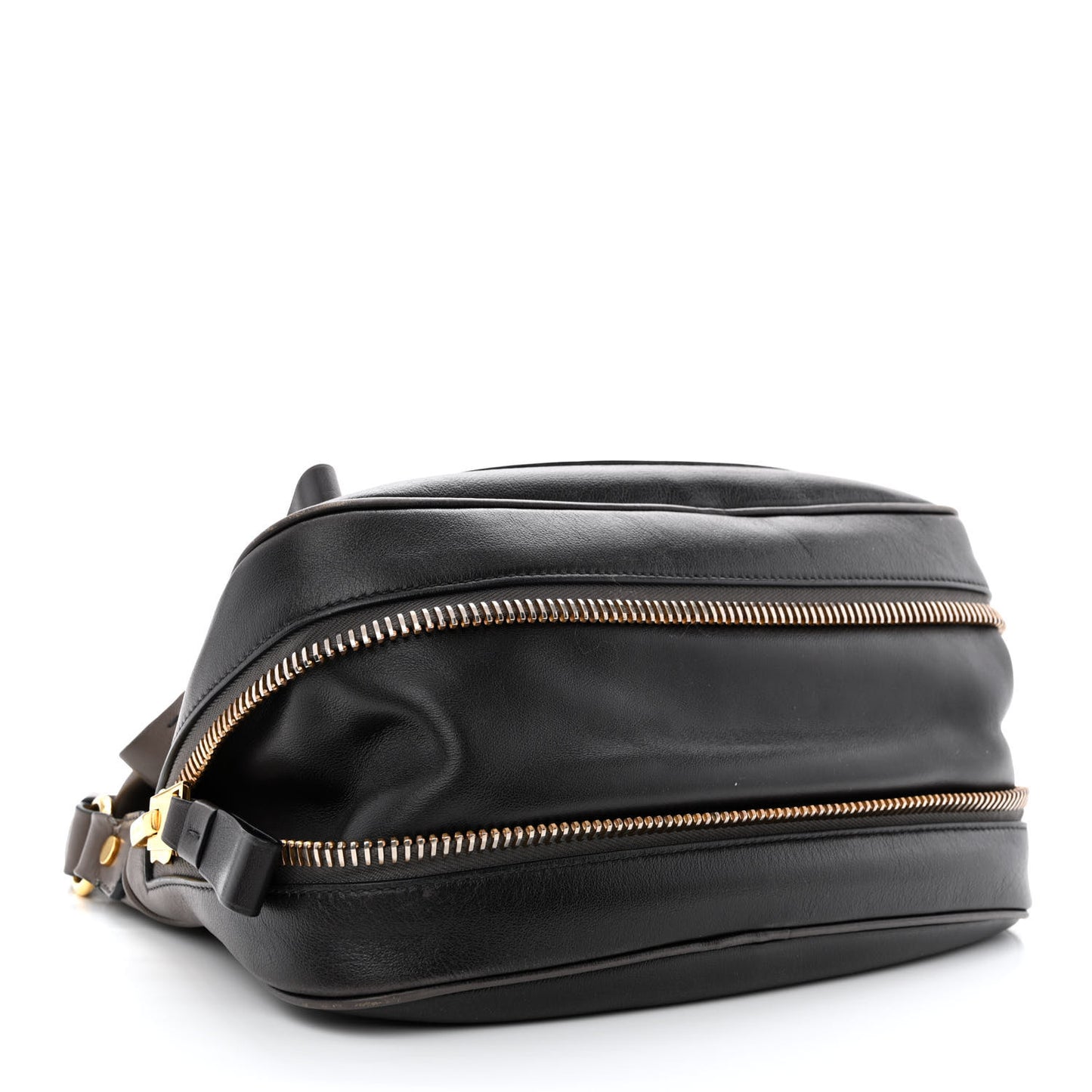 Grained Calfskin Medium Shaded Jennifer Crossbody Bag Brown