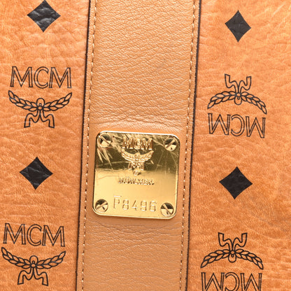 MCM Visetos Medium Liz Reversible Shopper Tote Cognac 16 of 16