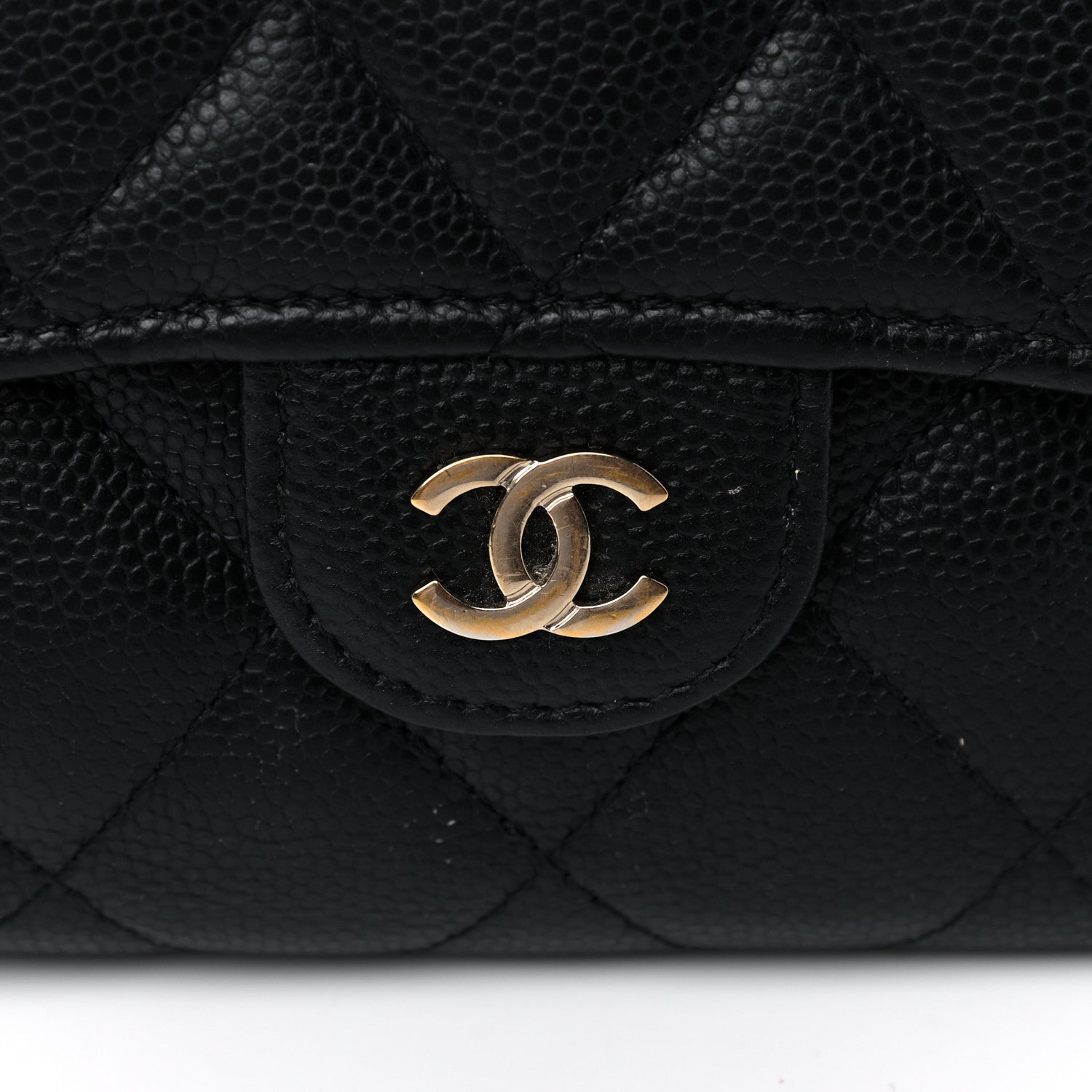 Chanel Caviar Quilted Compact Flap Wallet Black 8 of 11