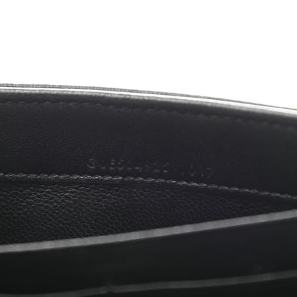 Saint Laurent Lambskin Y Quilted Monogram Large Loulou Flap Wallet Black 7 of 8