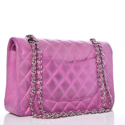 Chanel Lambskin Quilted Medium Double Flap Light Purple 3 of 17