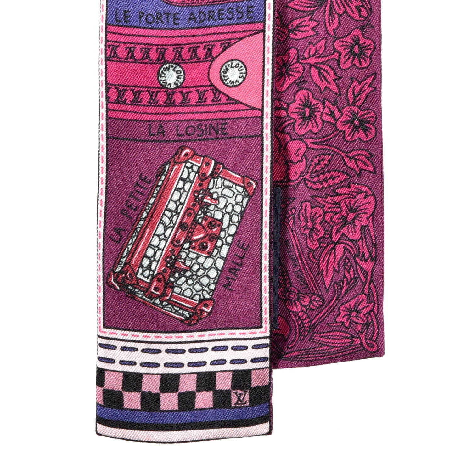 Louis Vuitton Silk Jeu De Louis BB Bandeau Magenta 2 of 3