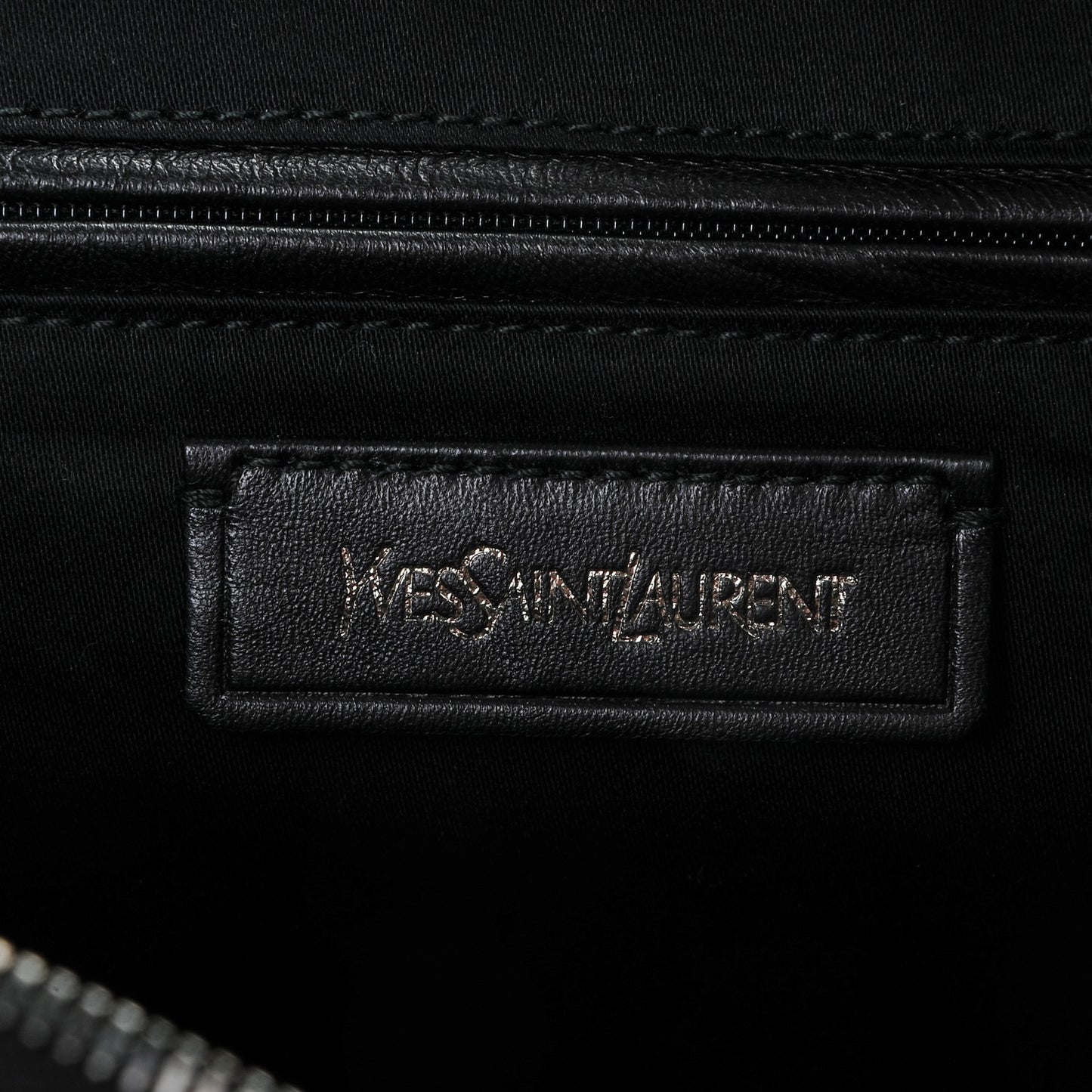 Crocodile Embossed Patent Calfskin Large Muse Black