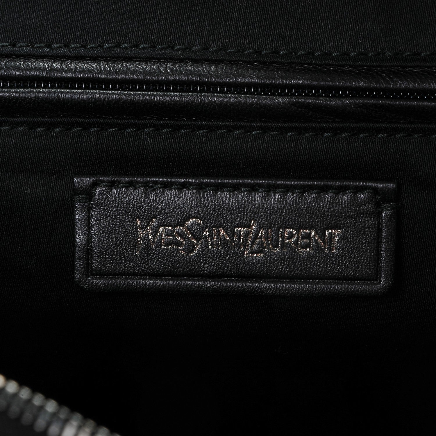 Saint Laurent Crocodile Embossed Patent Calfskin Large Muse Black 6 of 8
