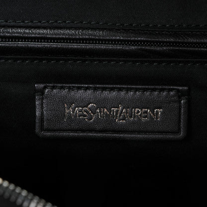 Saint Laurent Crocodile Embossed Patent Calfskin Large Muse Black 6 of 8