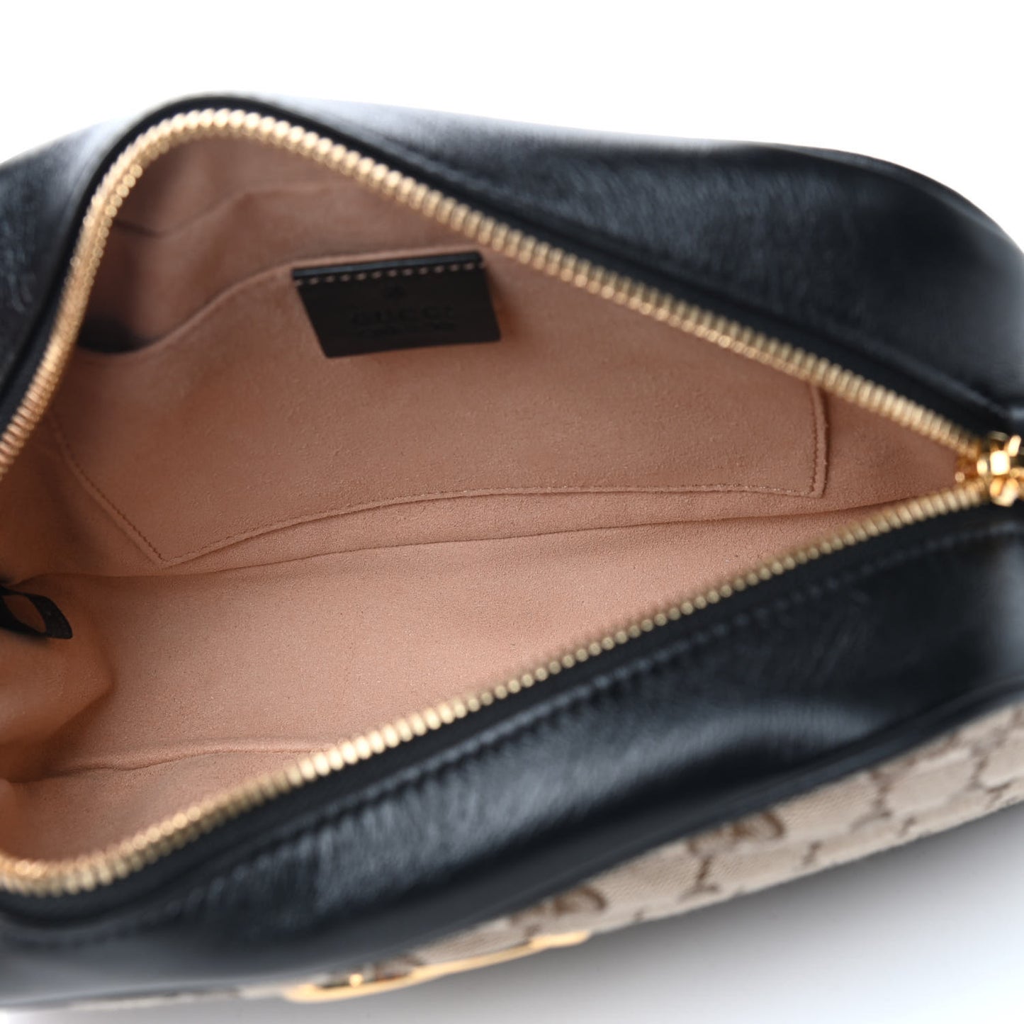 Monogram Matelasse Diagonal Small GG Marmont Chain Shoulder Bag Beige Black