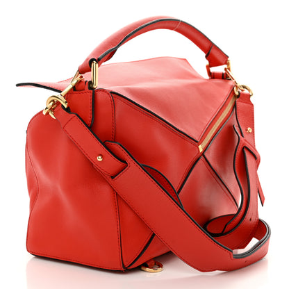 Loewe Calfskin Medium Puzzle Bag Scarlet 3 of 11