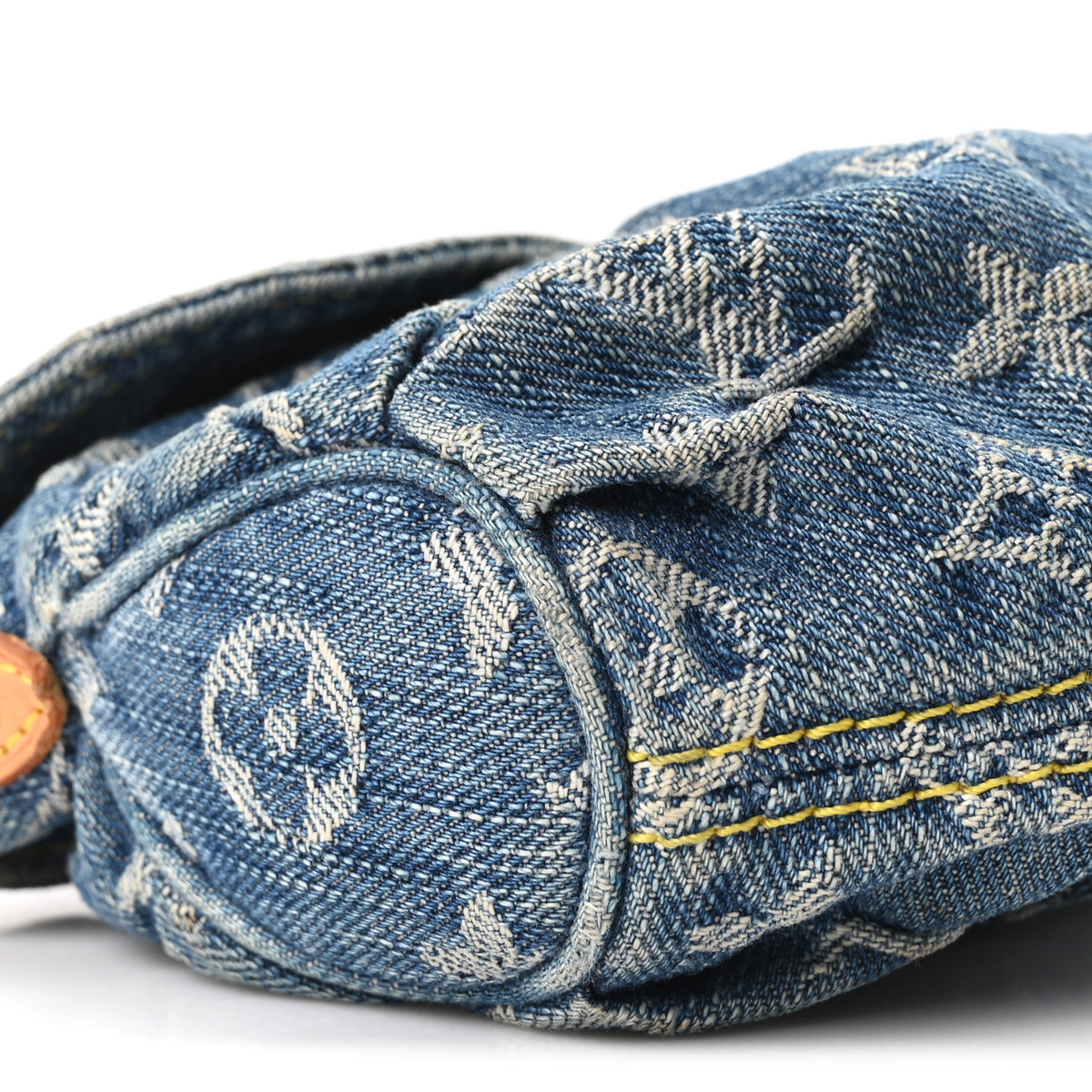 Monogram Denim Mini Pleaty Blue