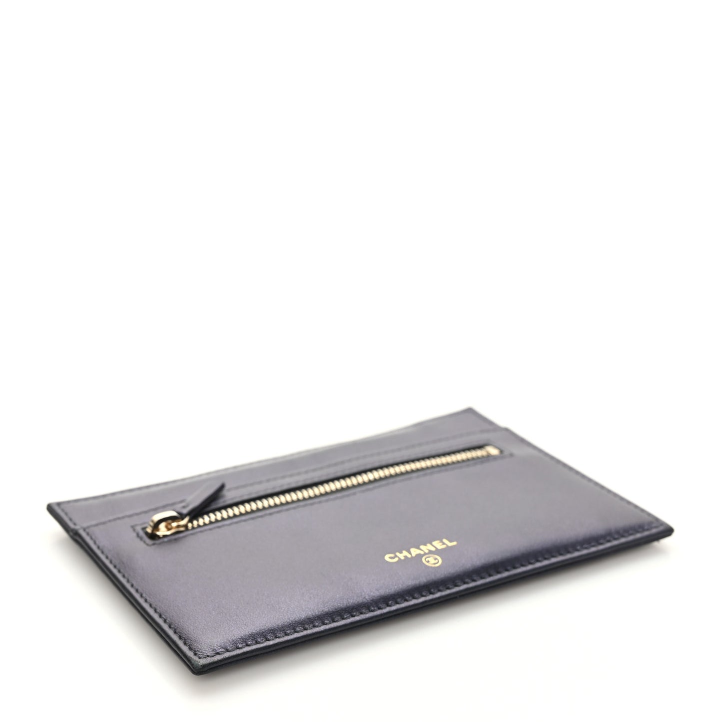 Iridescent Caviar Quilted Classic Strap Pouch Black