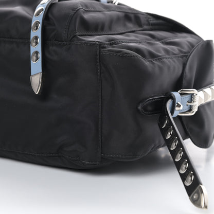 Prada Nylon New Vela Studded Messenger Black Astrale 11 of 11