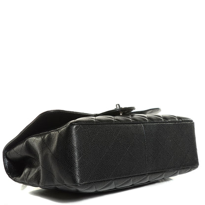 Chanel Caviar Quilted Jumbo Single Flap Black 4 of 8