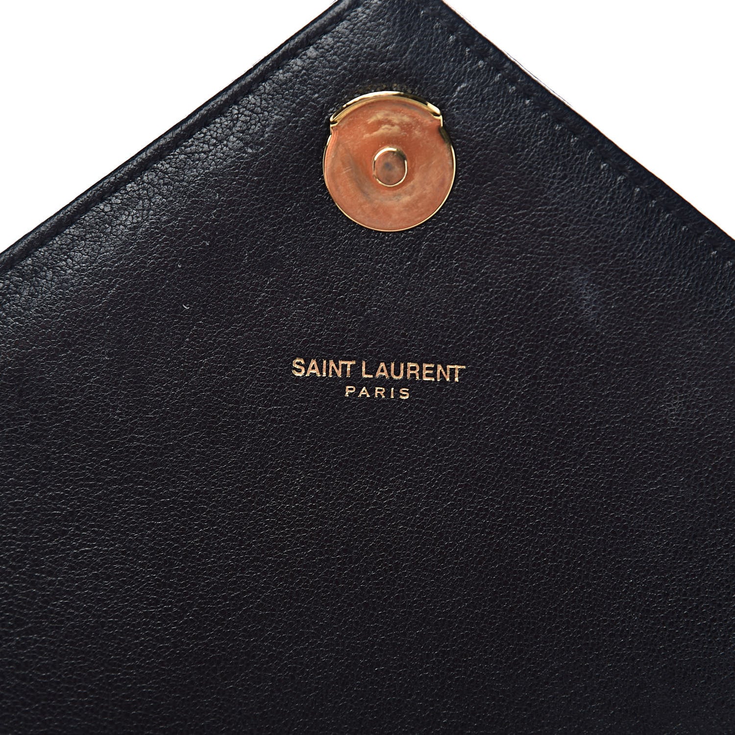 Saint Laurent Sheepskin Matelasse Chevron Monogram Large College Satchel Black 6 of 13