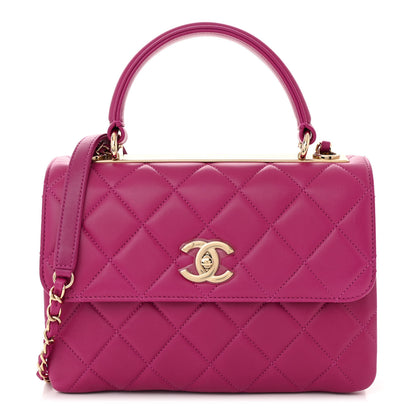 Chanel Lambskin Quilted Small Trendy CC Dual Handle Flap Bag Dark Pink 1 of 10