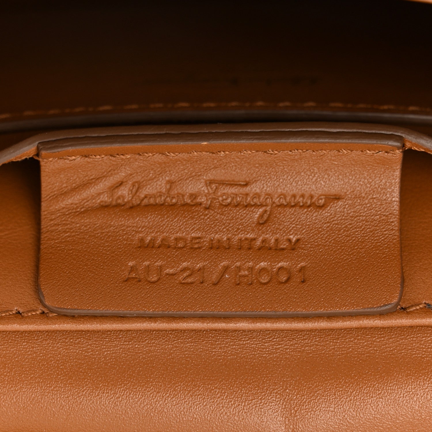 Salvatore Ferragamo Calfskin Small Vela Flap Bag Brown 7 of 12