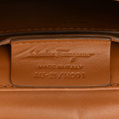 Salvatore Ferragamo Calfskin Small Vela Flap Bag Brown 7 of 12