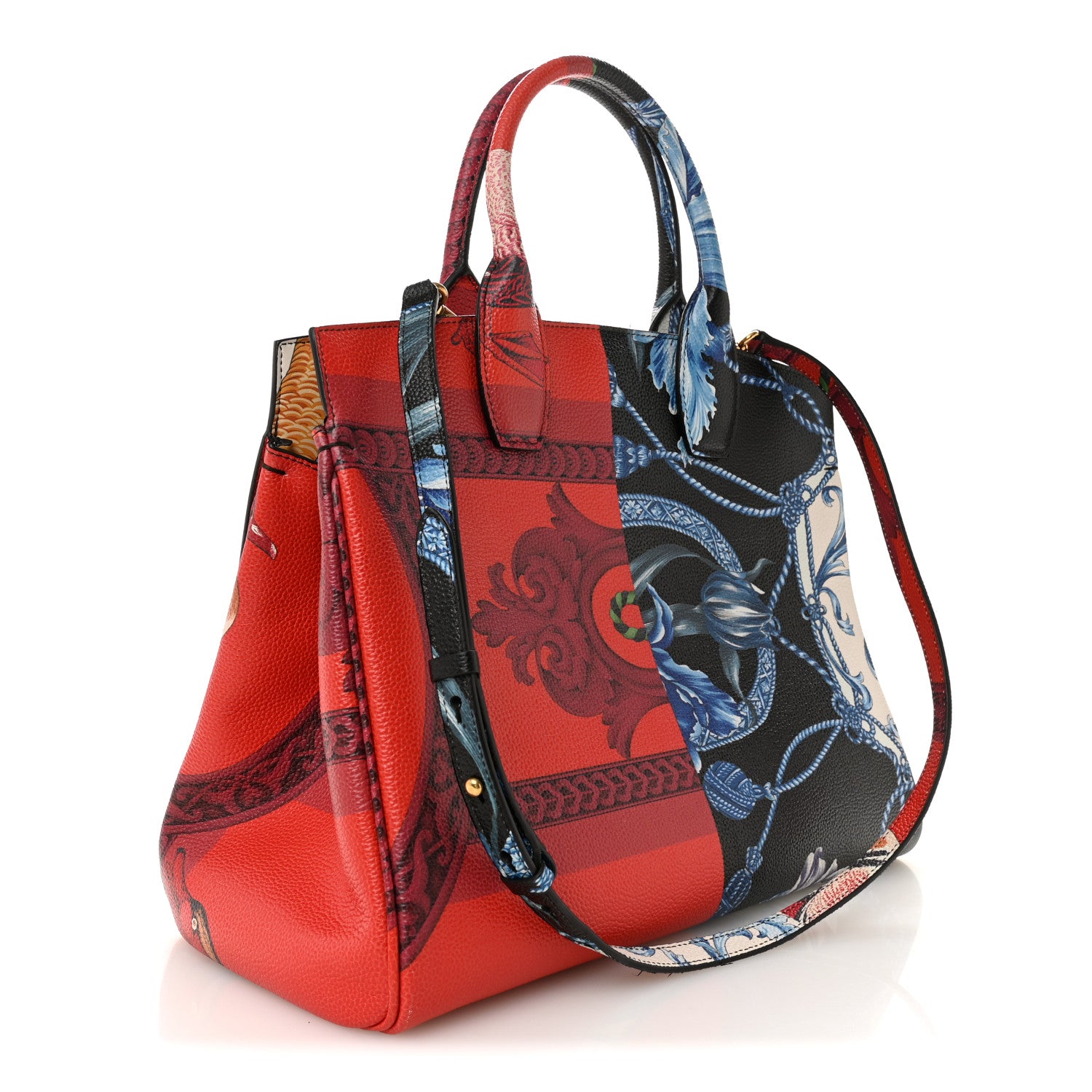 Salvatore Ferragamo Calfskin Elisabetta Piccolo Print Large The
