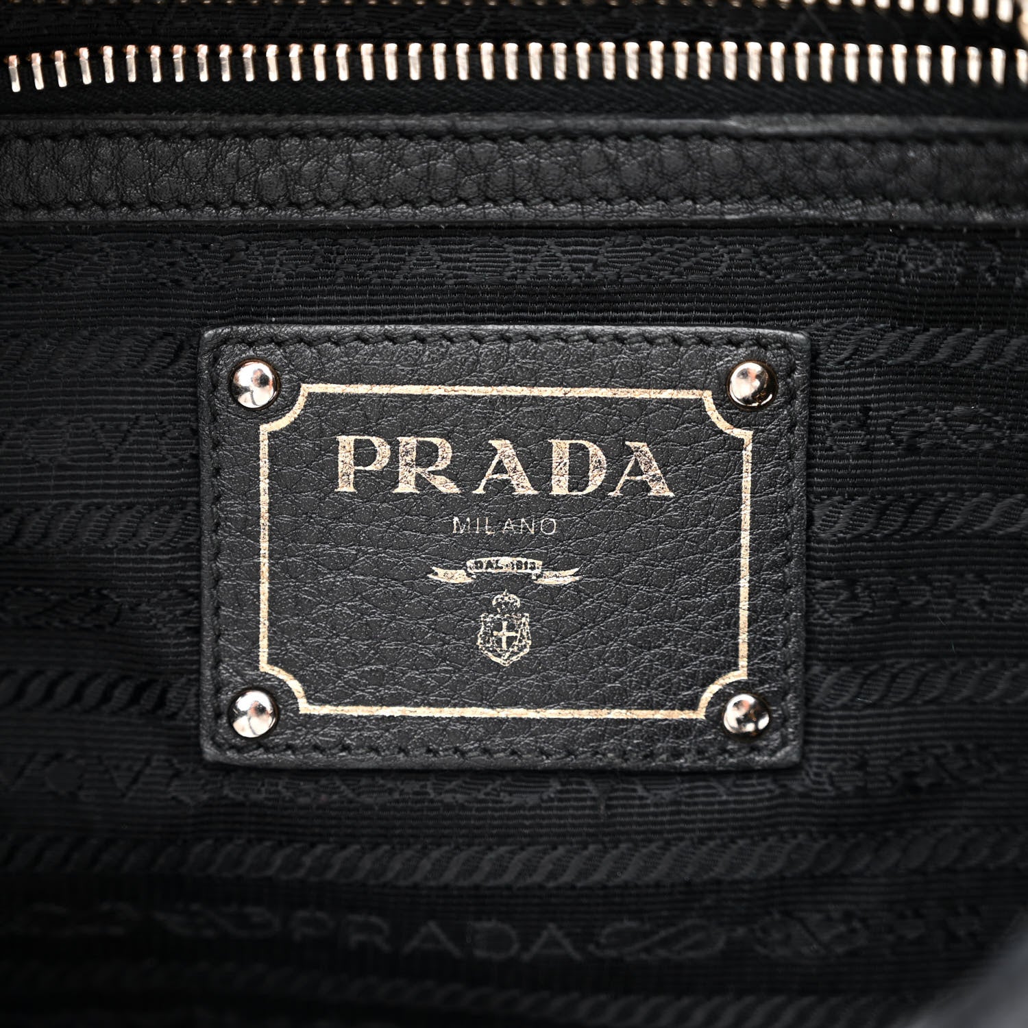 Prada Vitello Daino Hobo Black 6 of 16
