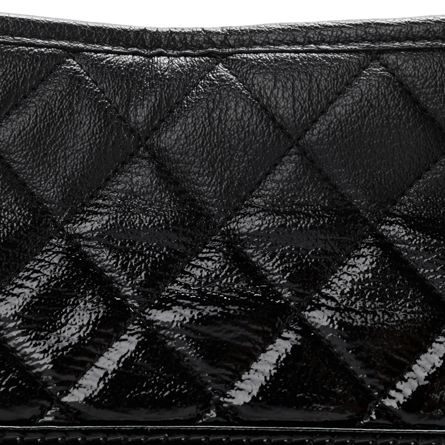 Chanel Patent Goatskin Quilted Small Gabrielle Hobo Black 10 of 10
