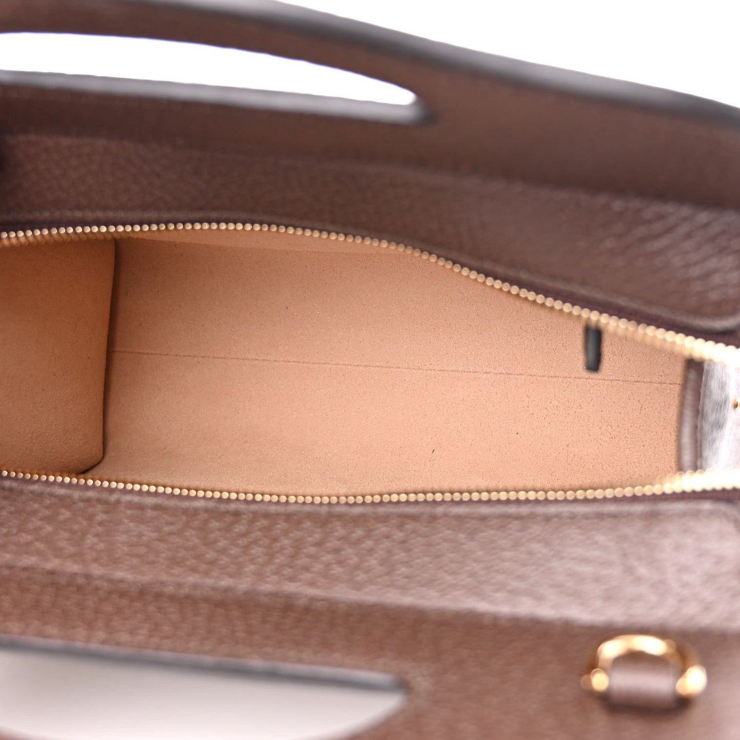 GG Supreme Monogram Textured Dollar Calfskin Web Small Ophidia Slip Handle Tote Beige Ebony New Acero