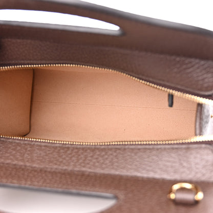 Gucci GG Supreme Monogram Textured Dollar Calfskin Web Small Ophidia Slip Handle Tote Beige Ebony New Acero 5 of 10