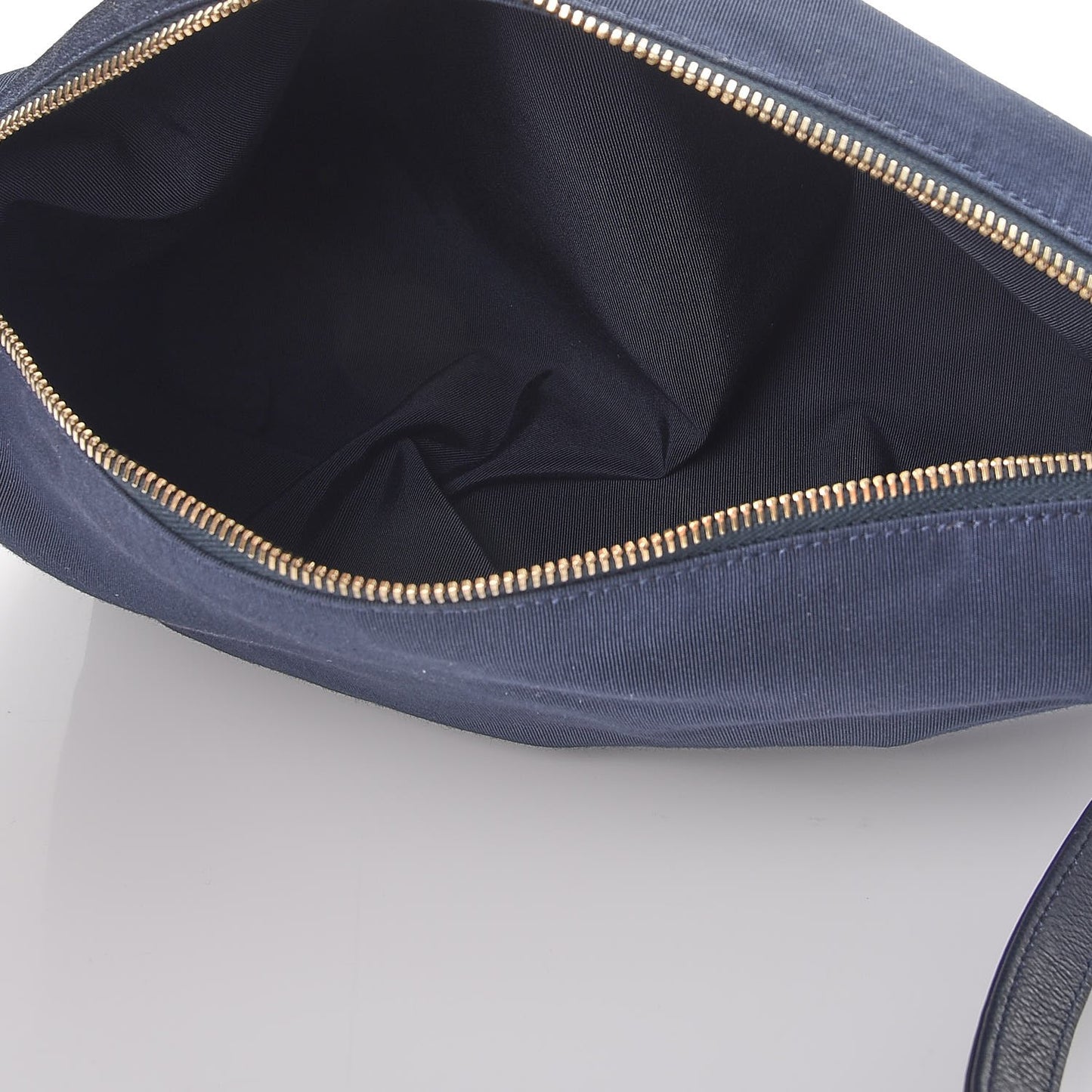 Calfskin Stitched Large Straight Lines Shopping Tote Navy