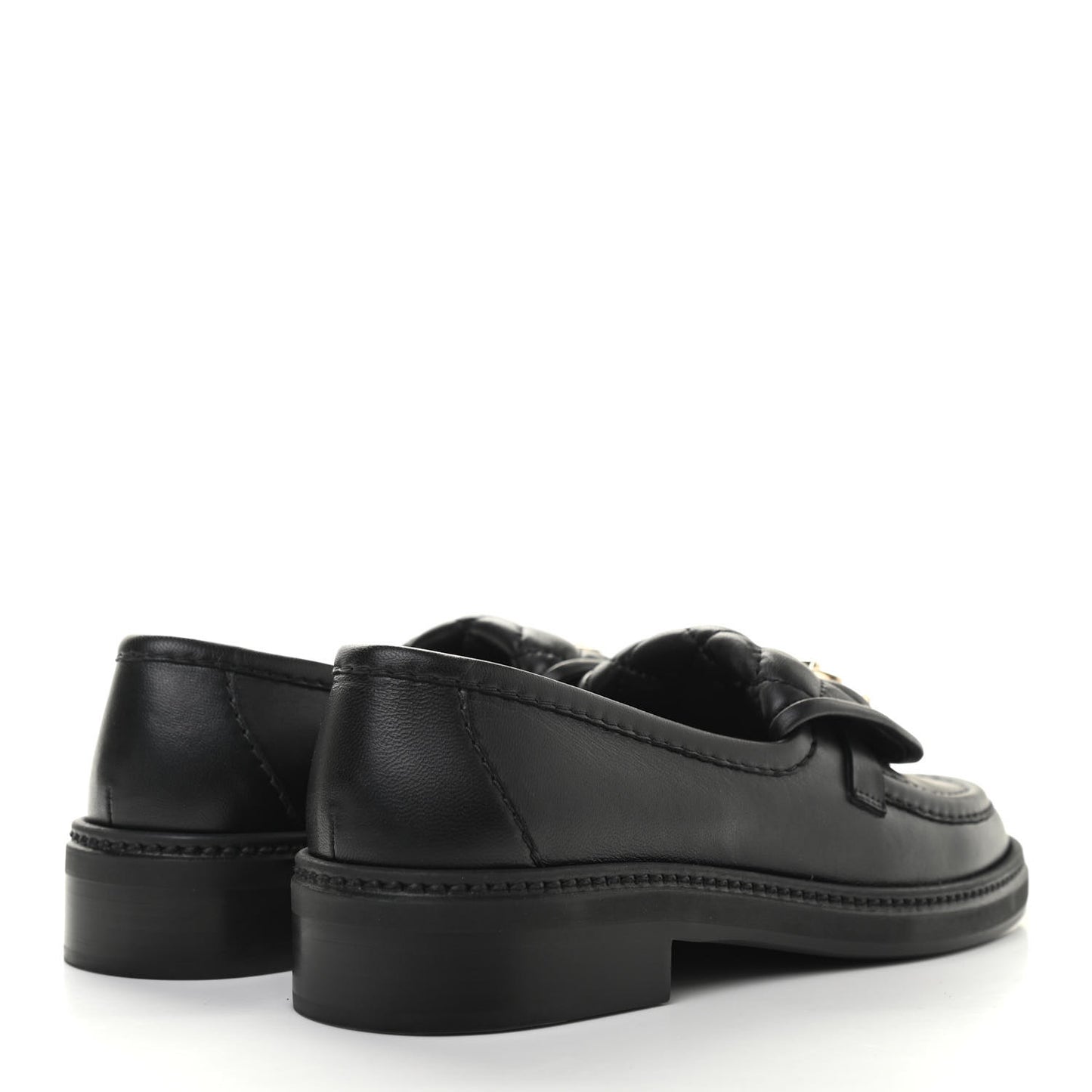 Lambskin Quilted CC Turnlock Loafers 35 Black