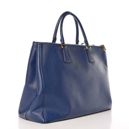 Prada Saffiano Lux Extra Large Galleria Double Zip Tote Bluette 3 of 9