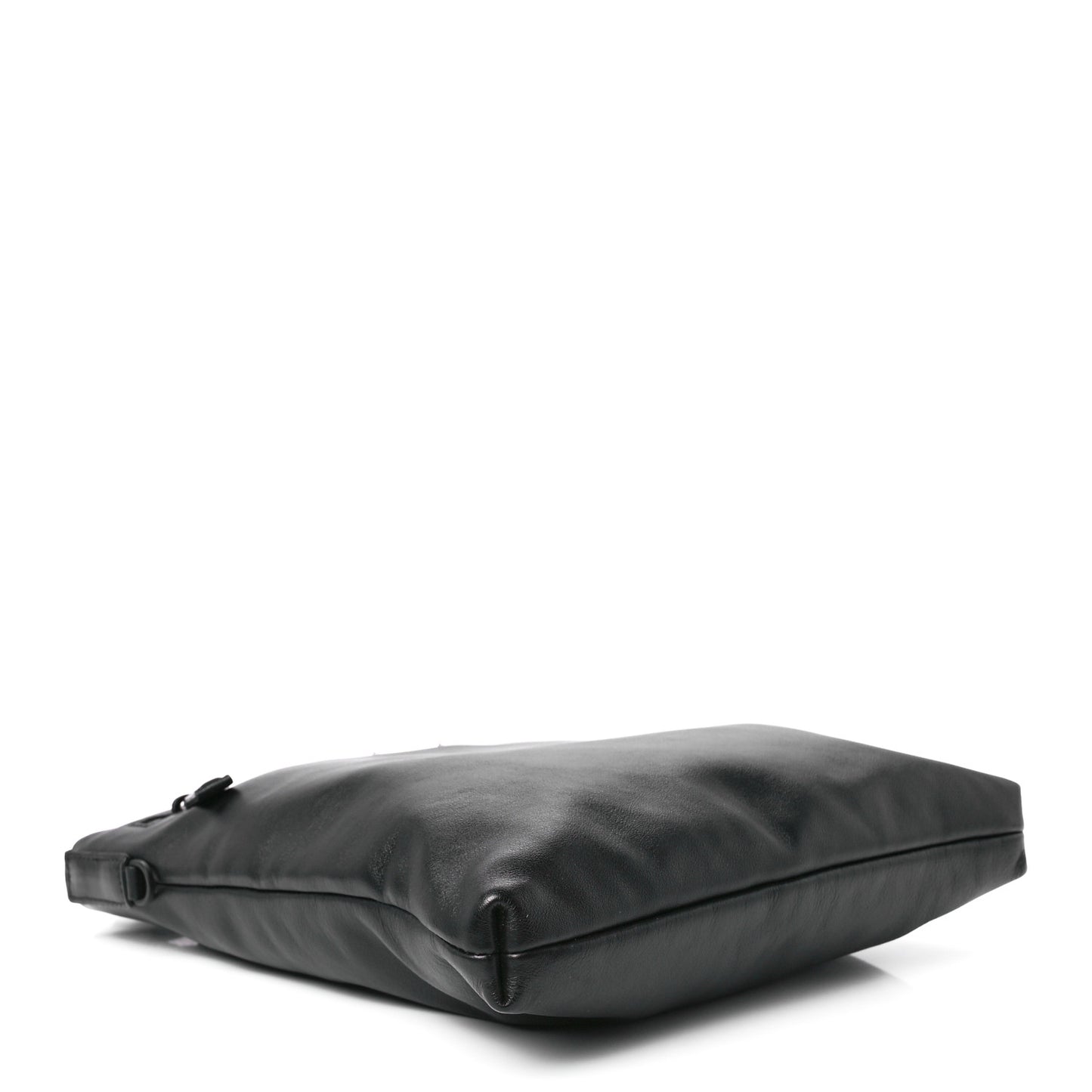 Soft Calf Flat Messenger Bag Black