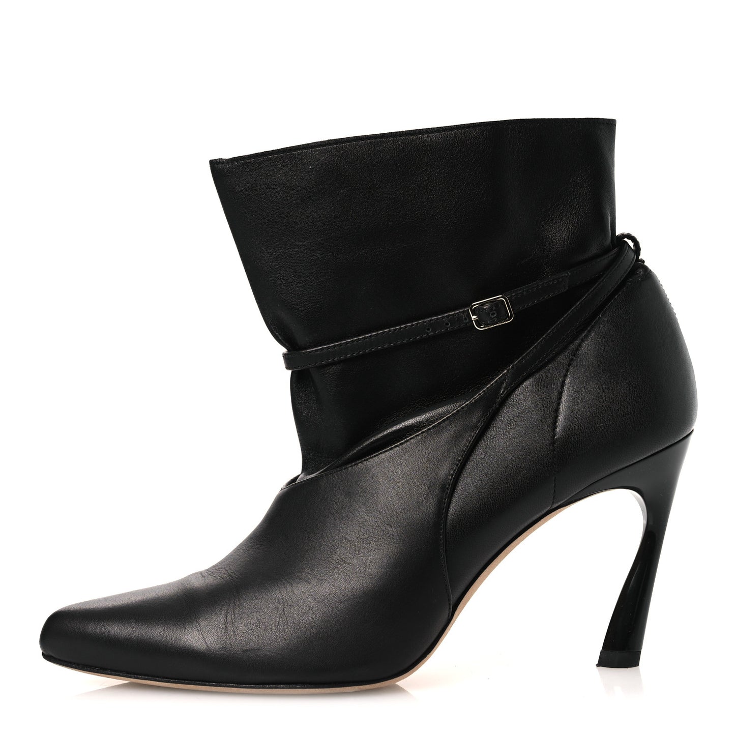 Nappa Calfskin Cacia 85 Ankle Boots 38 Black