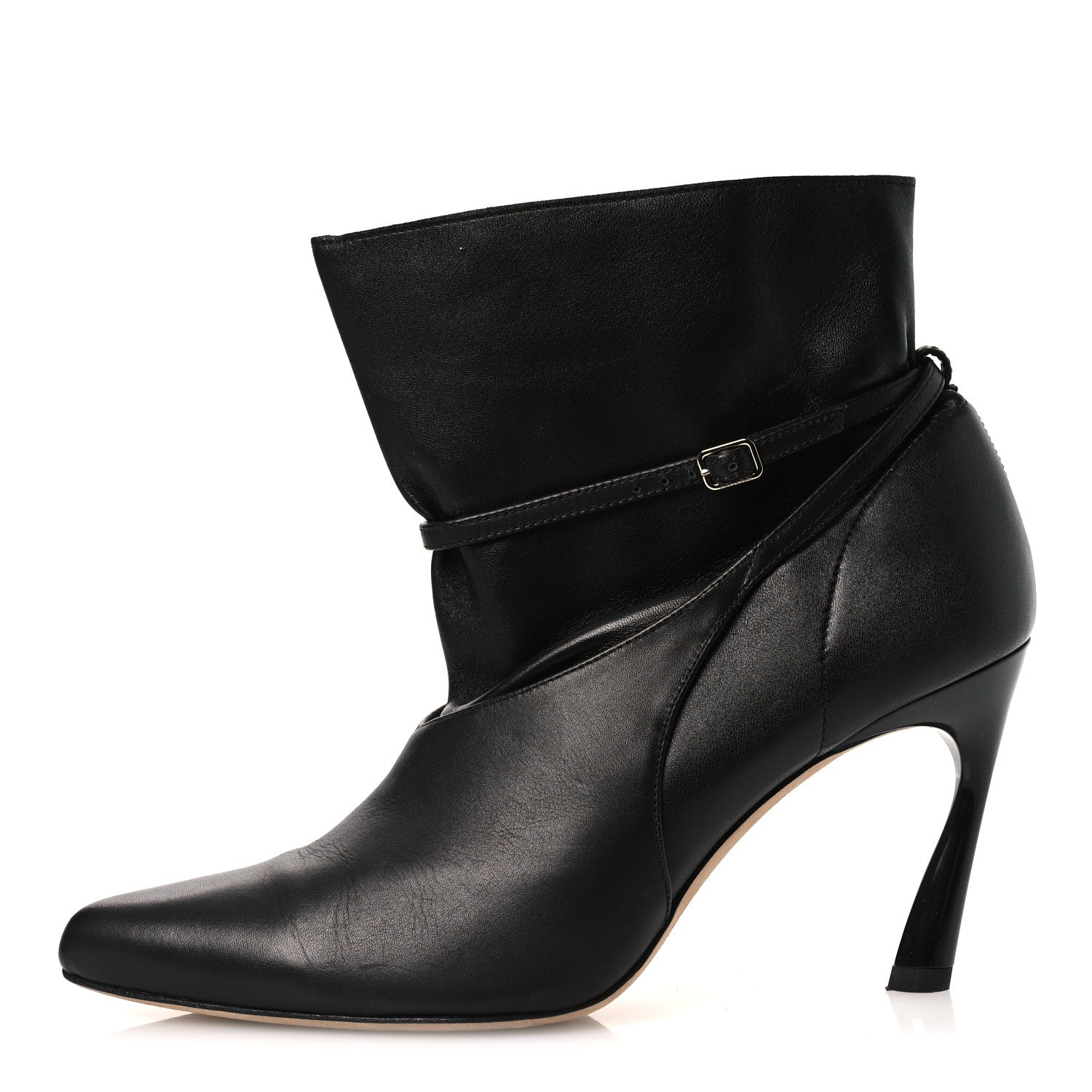 Jimmy Choo Nappa Calfskin Cacia 85 Ankle Boots 38 Black 1 of 13