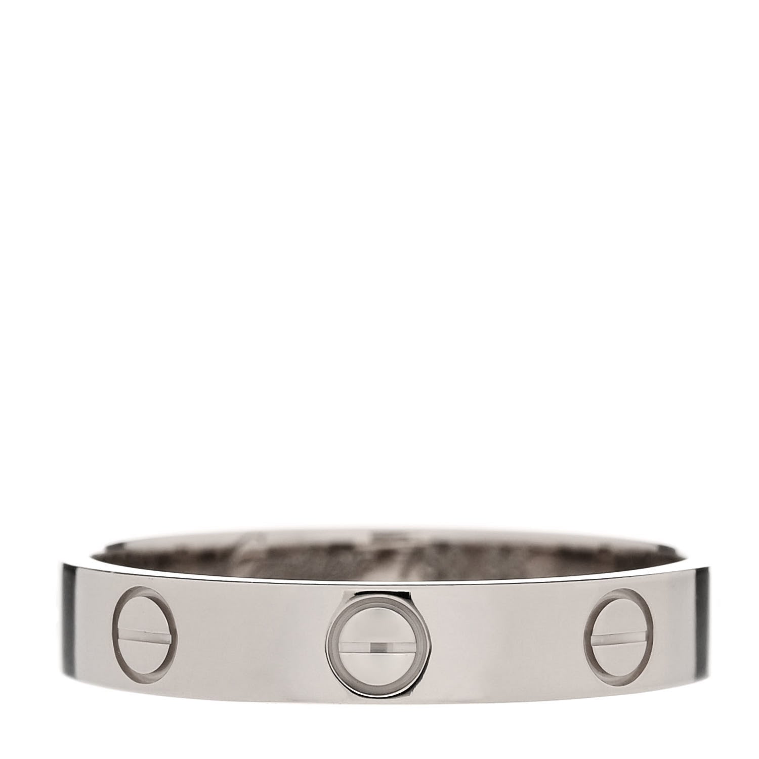 Cartier 18K White Gold 3.5mm LOVE Wedding Band Ring 56 7.5 1 of 4