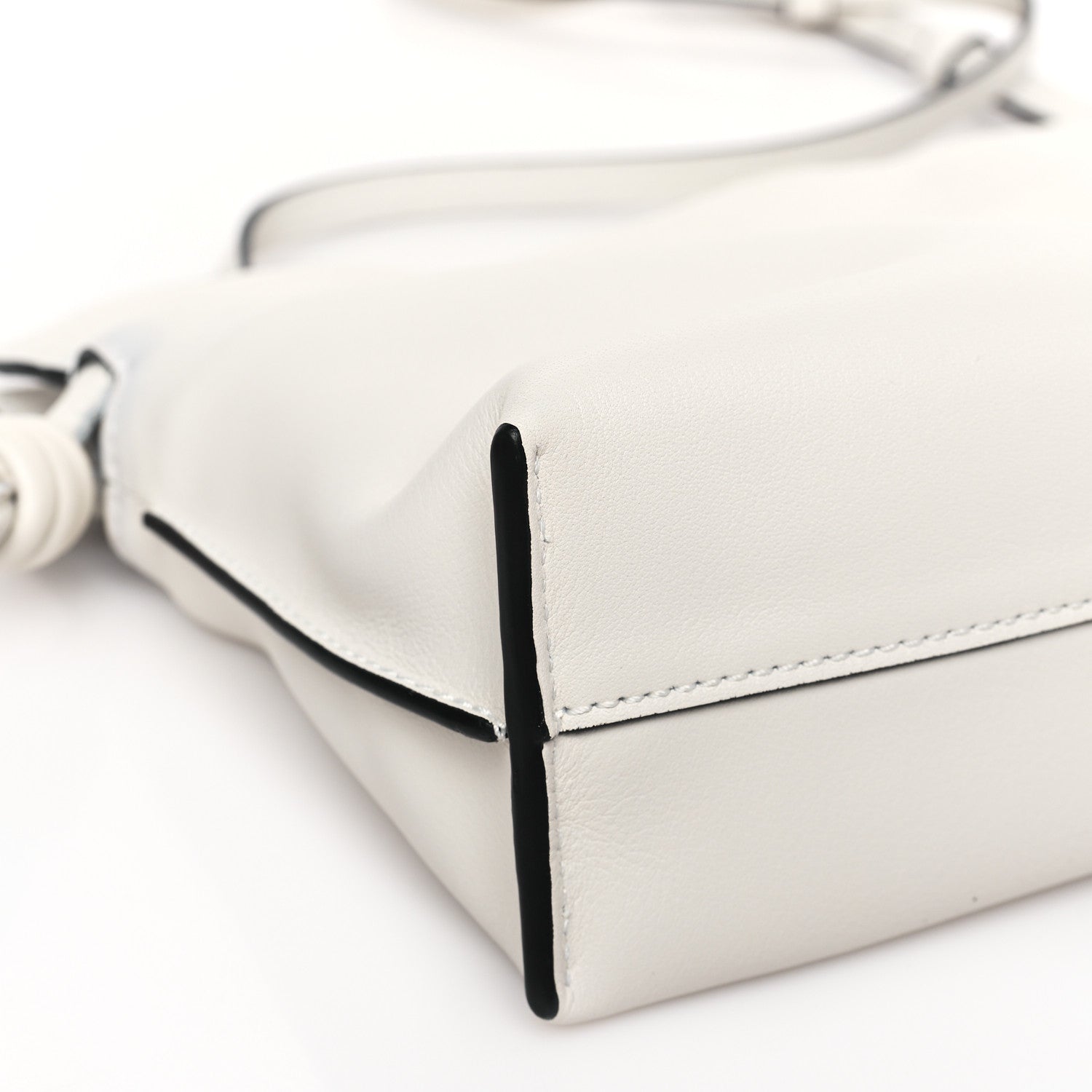 Loewe Calfskin Mini Flamenco Knot Clutch Angora 8 of 9