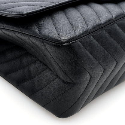 Chanel Sheepskin Chevron Quilted 2.55 Reissue 226 Flap So Black 9 of 11