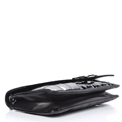 Chanel Patent Square Stitched CC Flap Clutch Black 4 of 11